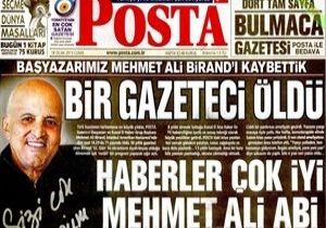 POSTA BAŞYAZARI BİRAND I BÖYLE UĞURLADI